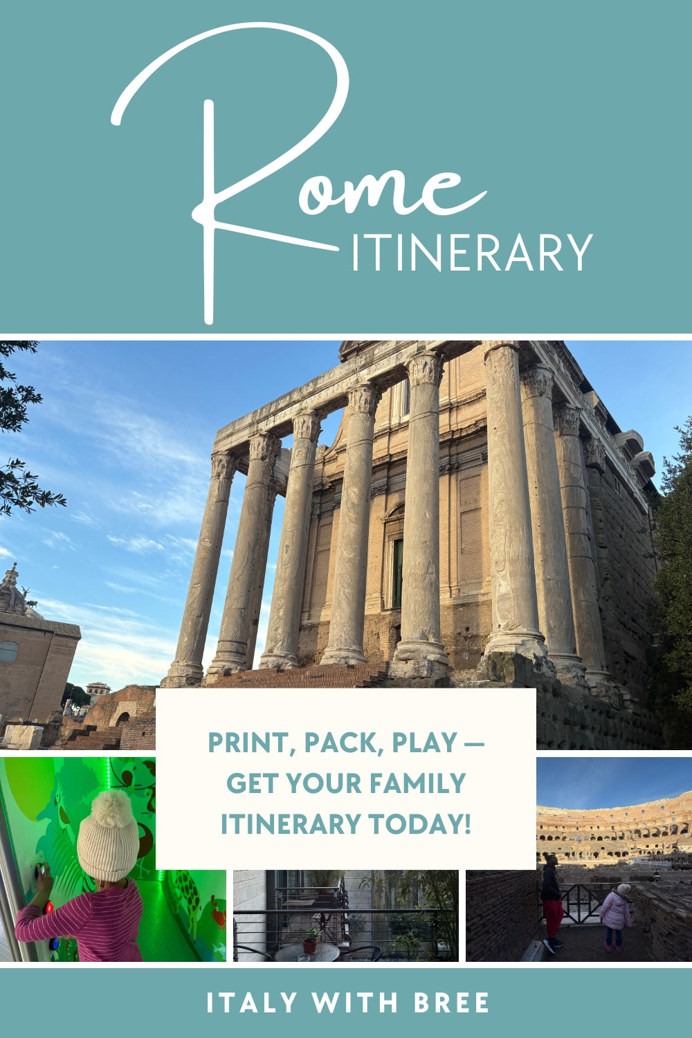 Rome Family Itinerary (Exploring Rome via Metro/Bus with Kids)